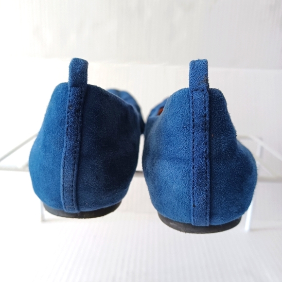 Nine West Indigo Blue  Leather Ballet Flats 7M - Picture 3 of 7